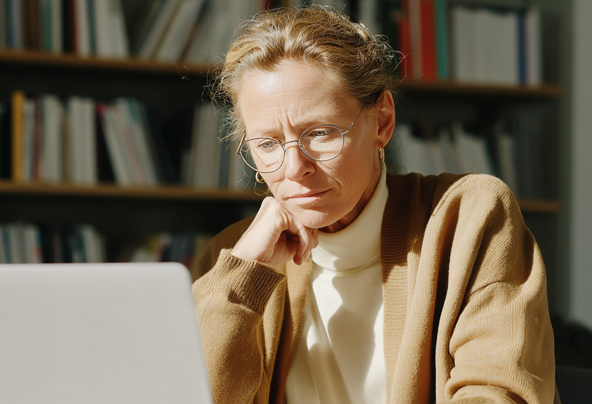 Clinical professor and counselor educator using Liner, an AI tool for literature review and finding peer-reviewed research papers, during a doctoral advising session.
